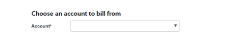 Choose an account to bill from