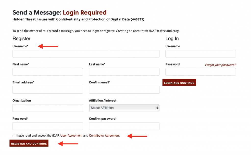 SAA Log in or Register